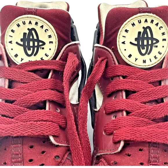 NIKE Air Huarache Men's Dark Red Low Trainer Athletic Sneaker Shoes USA Size 9 - Picture 14 of 16
